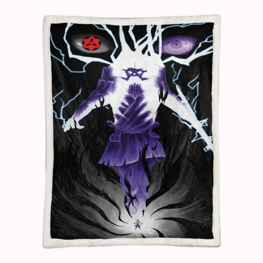 Sasuke Sharingan 05 Decke - Fleecedecke – Bild 2