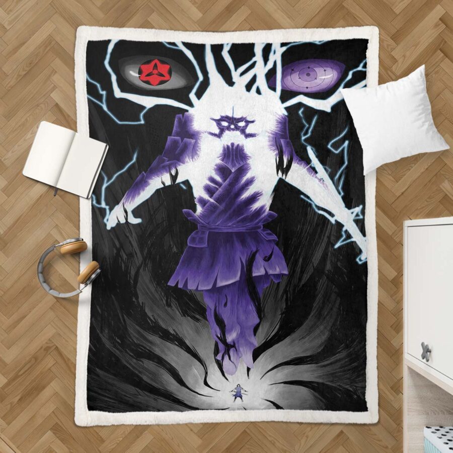 Sasuke Sharingan 05 Decke - Fleecedecke – Bild 3