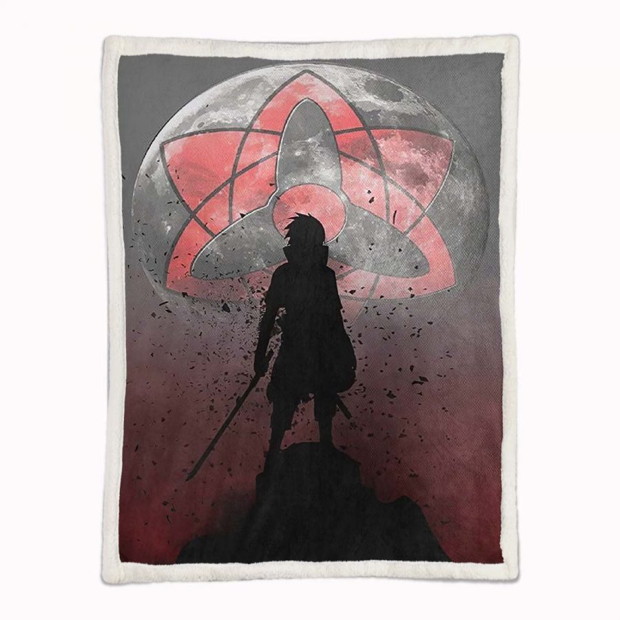 Sasuke Sharingan Blutmond 01 Decke - Fleecedecke – Bild 2