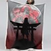 Sasuke Sharingan Blutmond 02 Decke - Fleecedecke