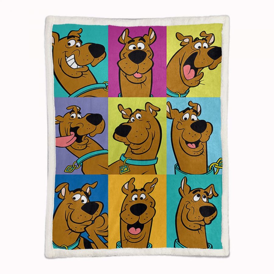 Scooby Doo Alle Charaktere Glückliches Gesicht Decke - Fleecedecke – Bild 2