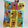 Scooby Doo Alle Charaktere Glückliches Gesicht Decke - Fleecedecke
