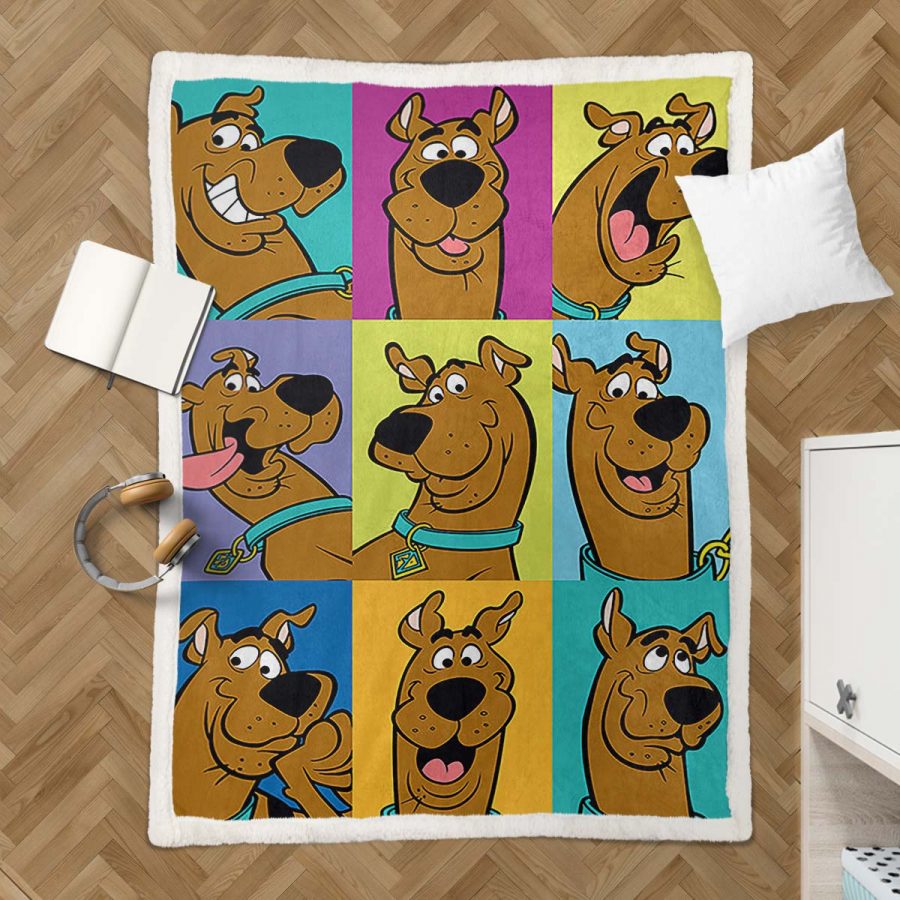 Scooby Doo Alle Charaktere Glückliches Gesicht Decke - Fleecedecke – Bild 3
