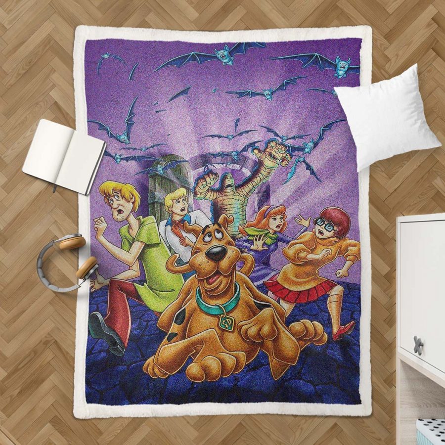 Scooby Doo - Alle Charaktere laufen Decke - Fleecedecke – Bild 3