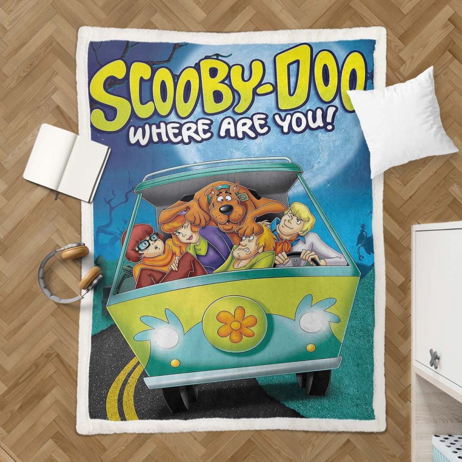 Scooby Doo Alle Charaktere im Auto Decke - Fleecedecke – Bild 3