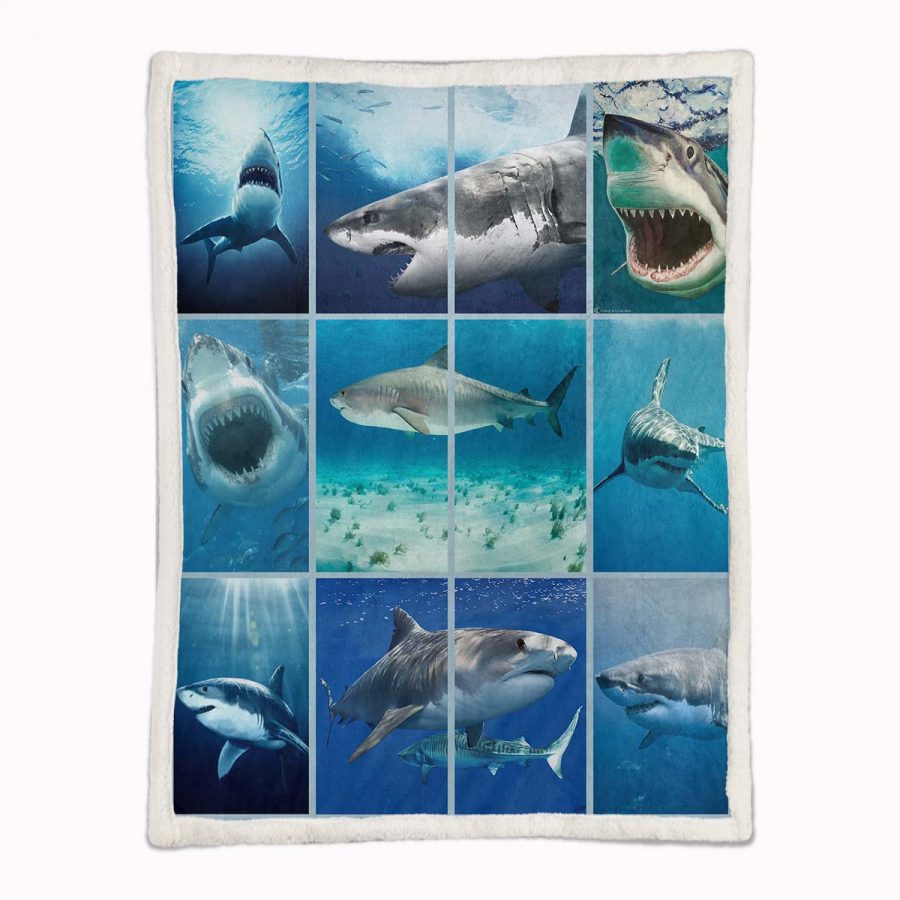 Haifisch 1001 Decke - Fleecedecke – Bild 2