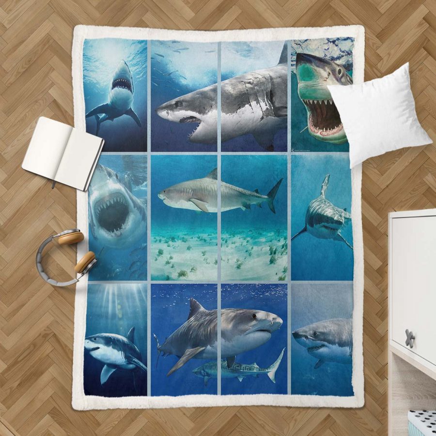 Haifisch 1001 Decke - Fleecedecke – Bild 3