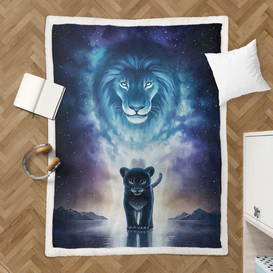 Simba König der Löwen 01 Decke - Fleecedecke – Bild 3