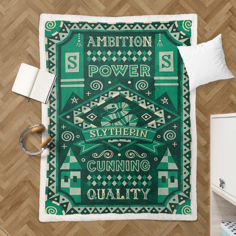 Slytherin Harry Potter 01 Decke - Fleecedecke – Bild 3