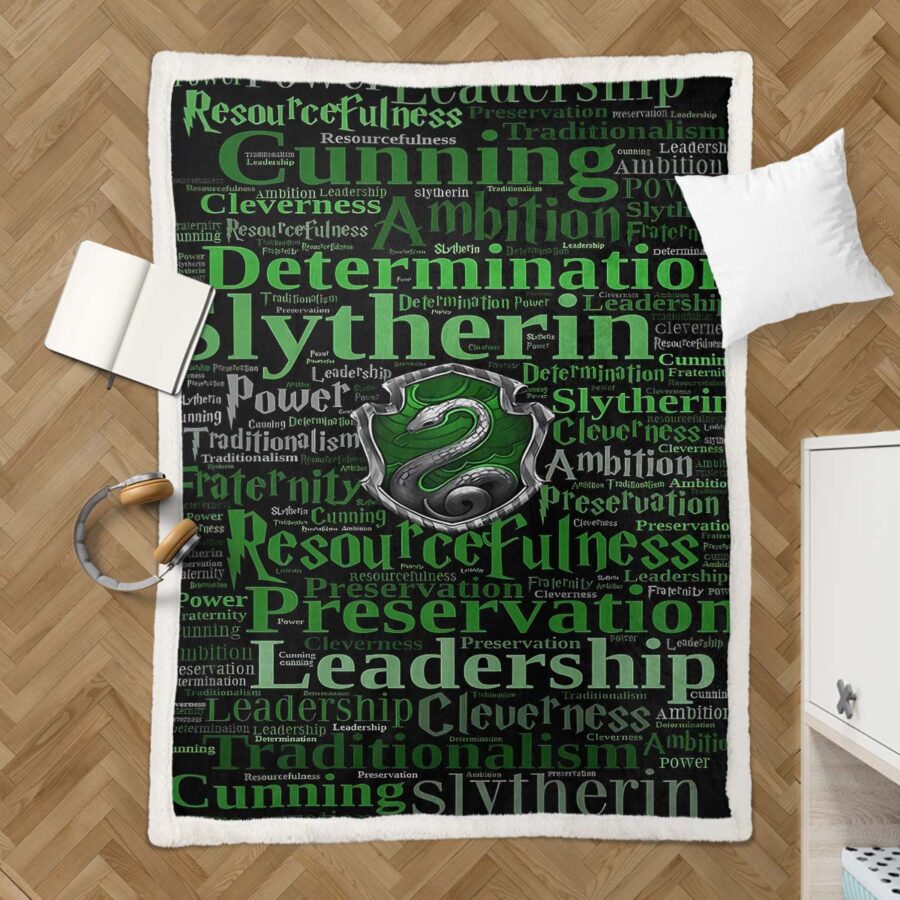 Slytherin Harry Potter 04 Decke - Fleecedecke – Bild 3