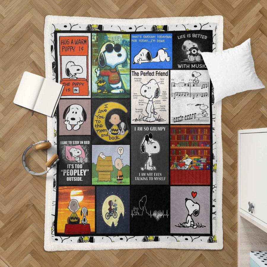 Snoopy Charaktere 01 Decke - Fleecedecke – Bild 3