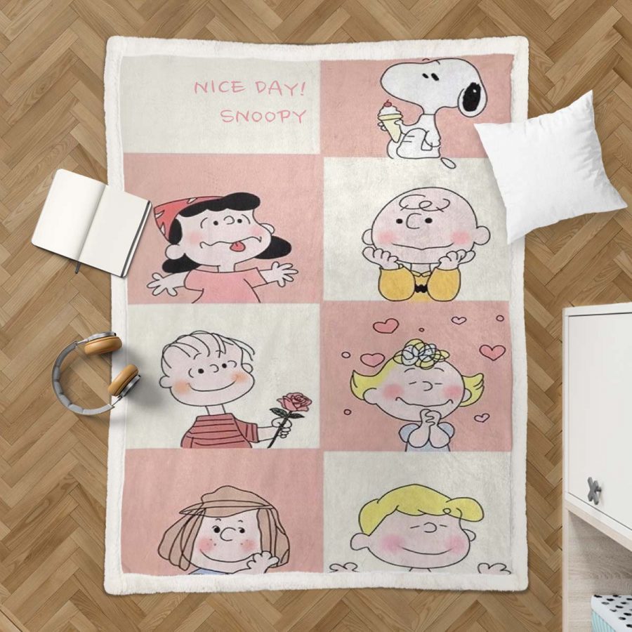 Snoopy Charaktere 03 Decke - Fleecedecke – Bild 3