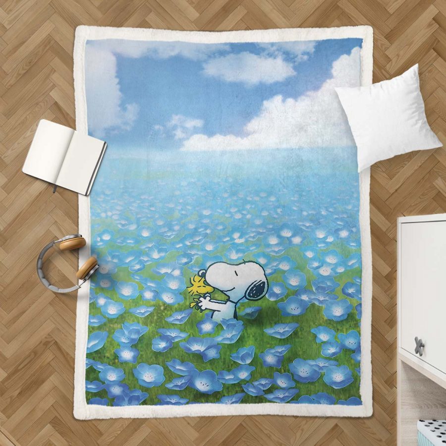 Snoopy Charaktere 12 Decke - Fleecedecke – Bild 3