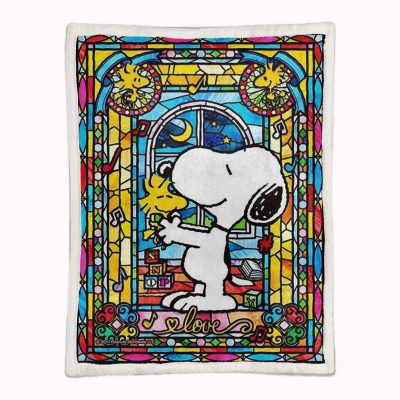 Alternative view of Snoopy - Liebe Woodstock Decke - Fleecedecke