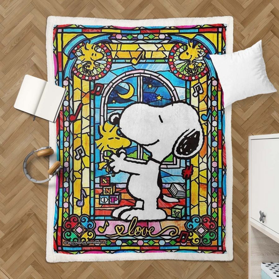 Snoopy - Liebe Woodstock Decke - Fleecedecke – Bild 3