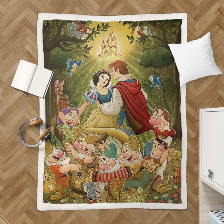 Schneewittchen, Fairy Tail und Prinz Decke - Fleecedecke – Bild 3
