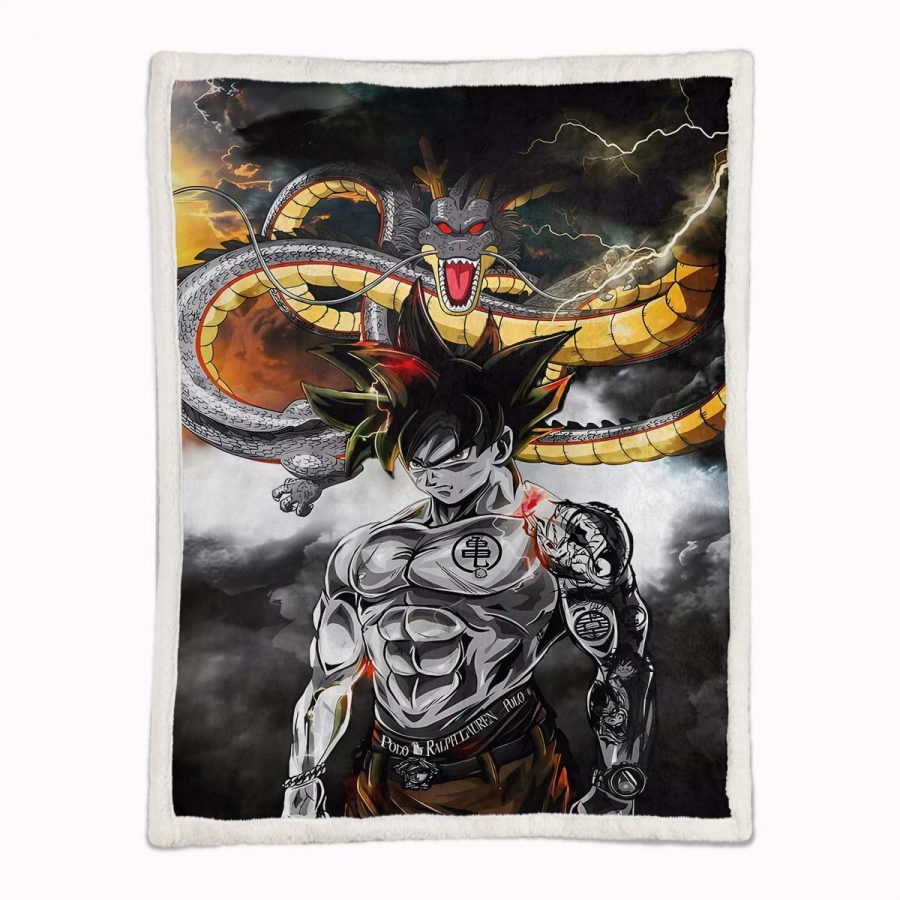 Son Goku Dragon Ball Shenlong Decke - Fleecedecke – Bild 2