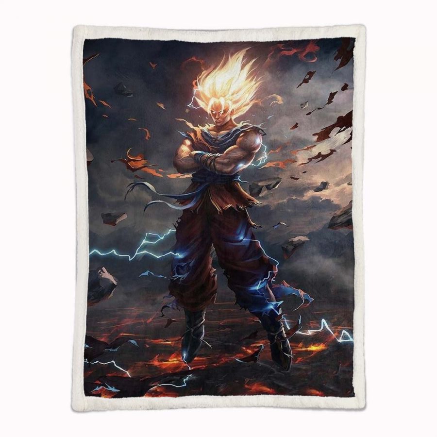 Son Goku Dragon Ball Z 1002 Decke - Fleecedecke – Bild 2