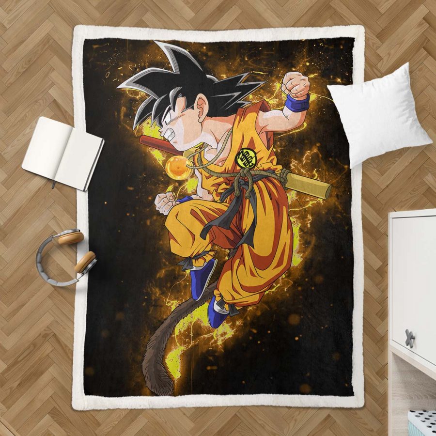 Son Goku Dragon Ball Z 1004 Decke - Fleecedecke – Bild 3