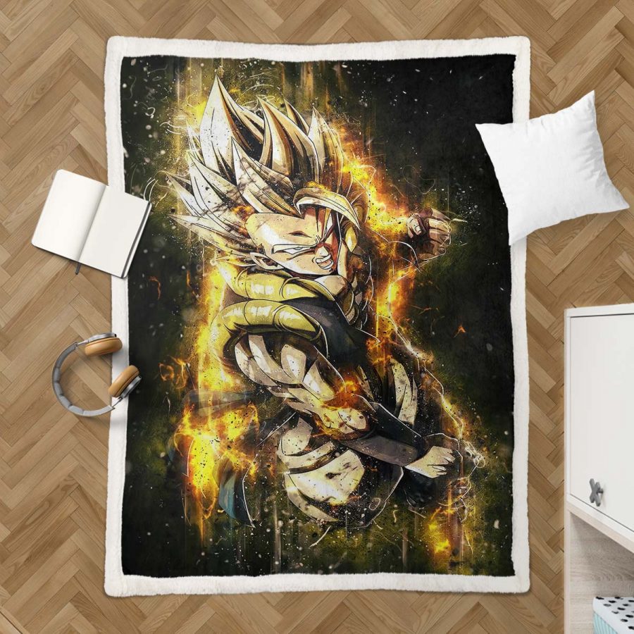 Son Goku Dragon Ball Z 1008 Decke - Fleecedecke – Bild 3
