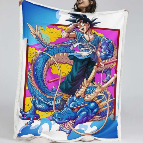 Son Goku Dragon Ball Z 1011 Decke - Fleecedecke