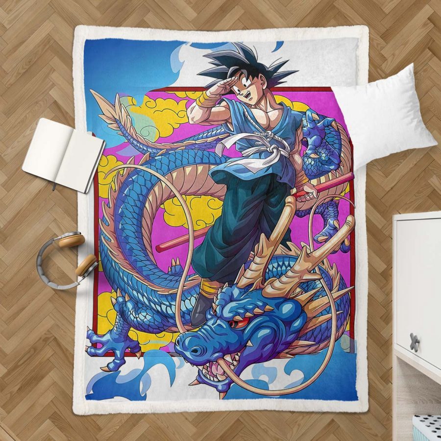 Son Goku Dragon Ball Z 1011 Decke - Fleecedecke – Bild 3