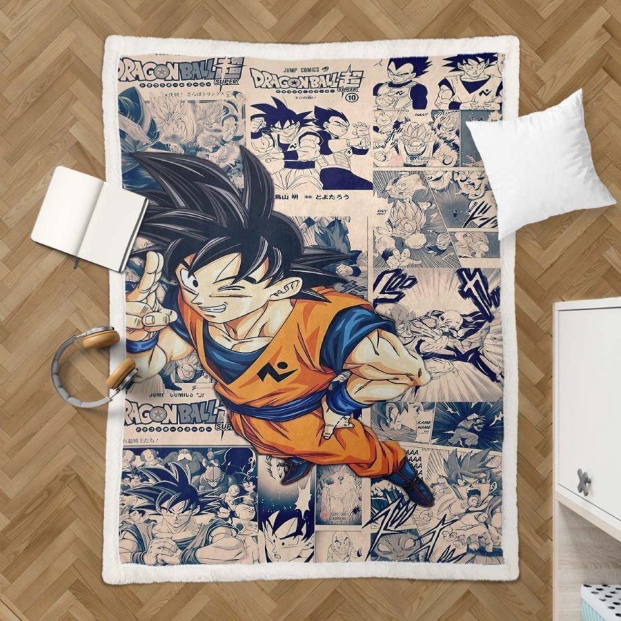 Son Goku Dragon Ball Z 1012 Decke - Fleecedecke – Bild 3