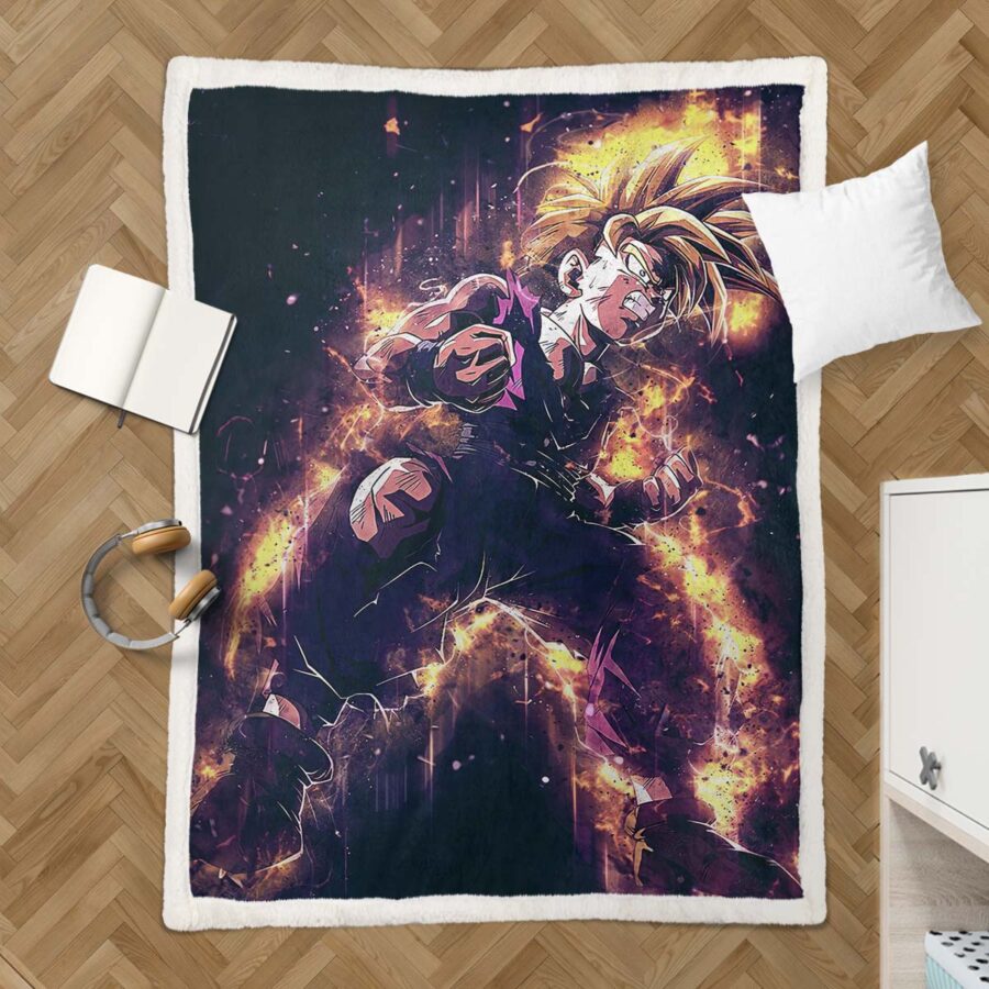 Son Goku Dragon Ball Z 1013 Decke - Fleecedecke – Bild 3
