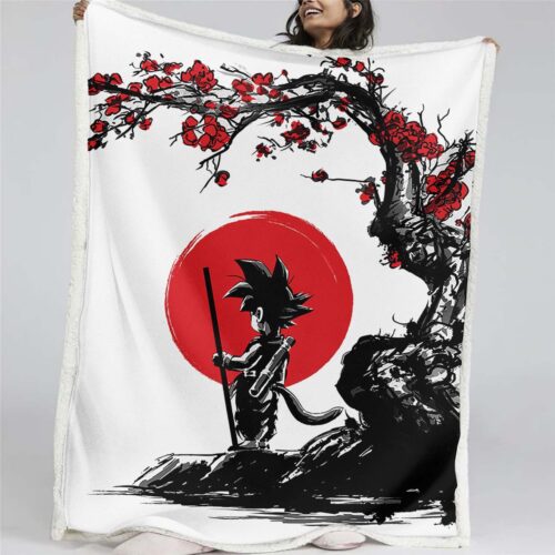 Son Goku Dragon Ball Z 1014 Decke - Fleecedecke