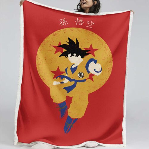 Son Goku Dragon Ball Z 1015 Decke - Fleecedecke