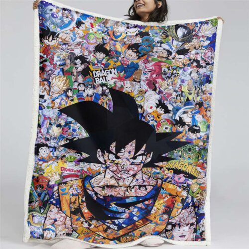 Son Goku Dragon Ball Z 1016 Decke - Fleecedecke