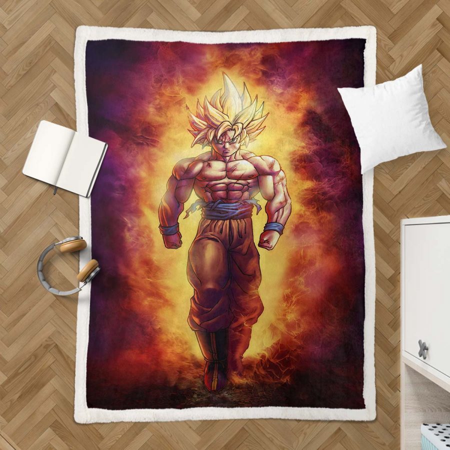 Son Goku Dragon Ball Z 1018 Decke - Fleecedecke – Bild 3