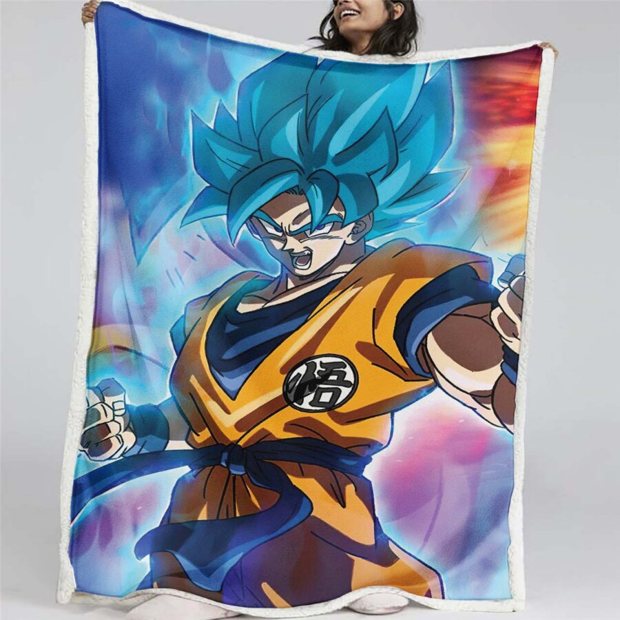 Son Goku Dragon Ball Z Super Saiyajin 1001 Decke - Fleecedecke