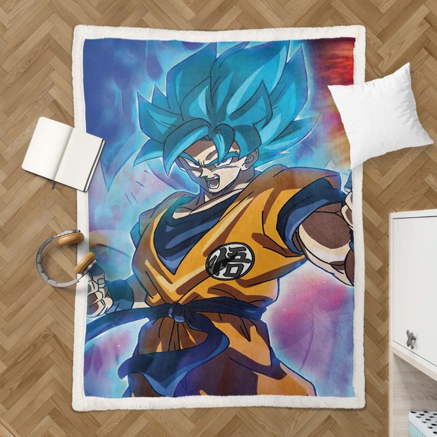 Son Goku Dragon Ball Z Super Saiyajin 1001 Decke - Fleecedecke – Bild 3