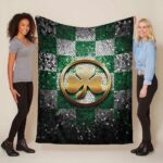SpVgg Greuther Fürth weiß im Rautenstil Fleecedecke – Decke