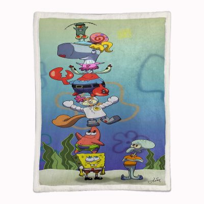 Alternative view of SpongeBob Alle Charaktere 01 Decke - Fleecedecke