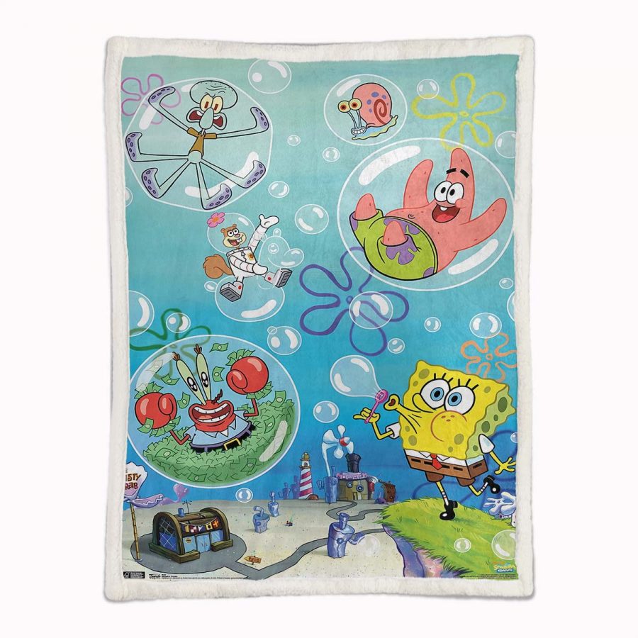 SpongeBob Alle Charaktere 02 Decke - Fleecedecke – Bild 2