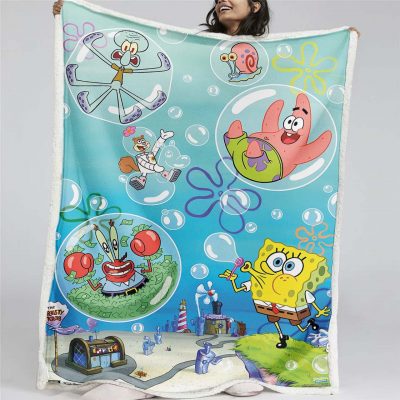 SpongeBob Alle Charaktere 02 Decke - Fleecedecke