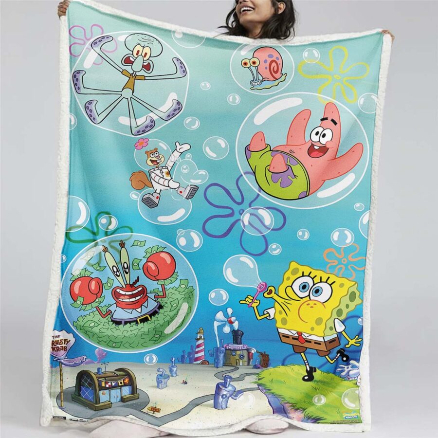 SpongeBob Alle Charaktere 02 Decke - Fleecedecke