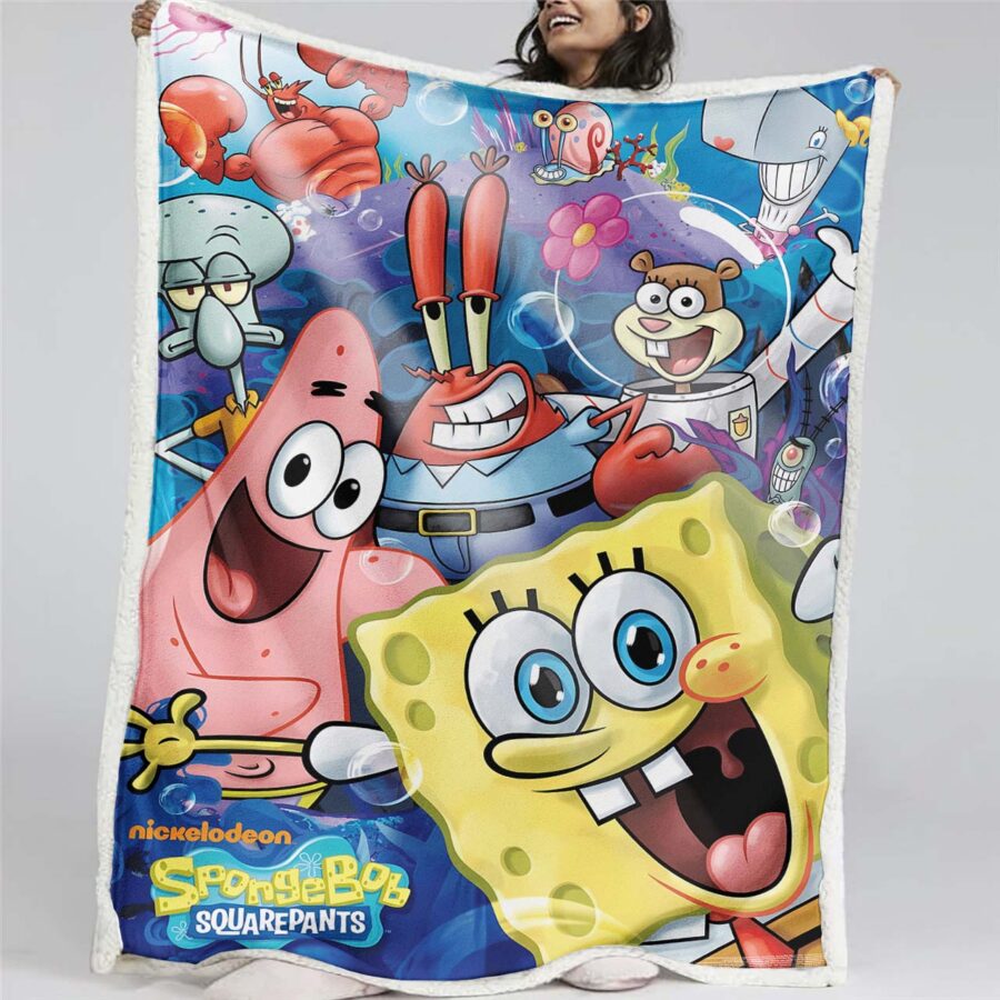 SpongeBob Alle Charaktere 03 Decke - Fleecedecke