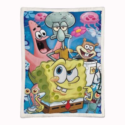 Alternative view of SpongeBob Alle Charaktere 04 Decke - Fleecedecke