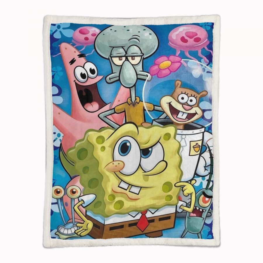 SpongeBob Alle Charaktere 04 Decke - Fleecedecke – Bild 2