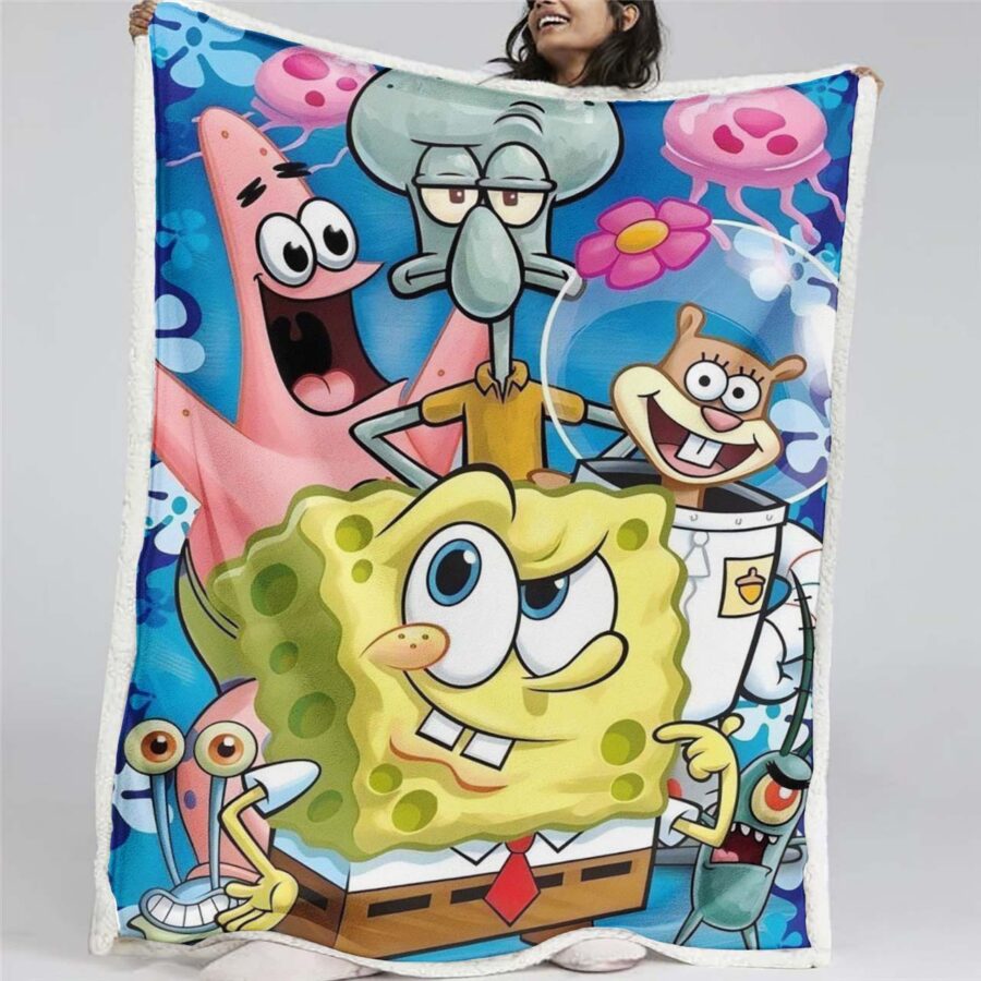 SpongeBob Alle Charaktere 04 Decke - Fleecedecke