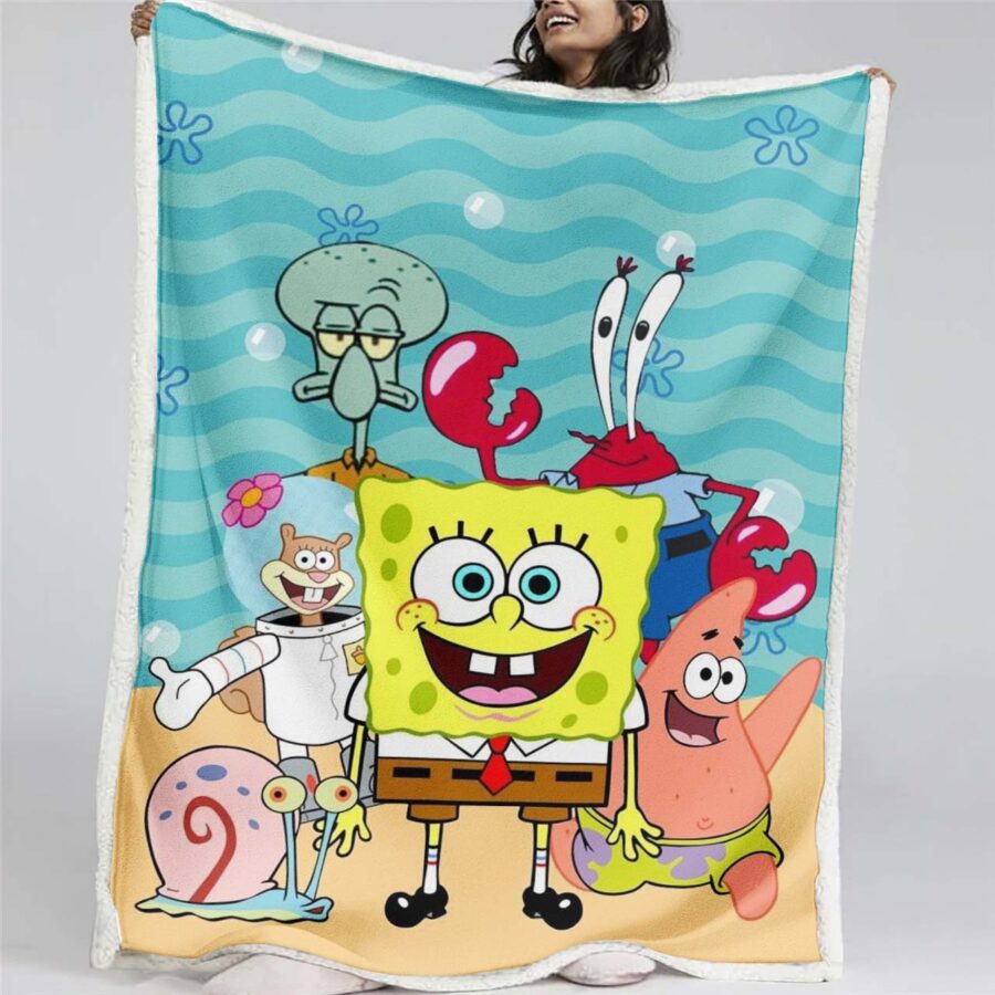 SpongeBob Alle Charaktere 05 Decke - Fleecedecke