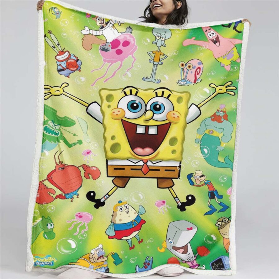 SpongeBob Alle Charaktere 06 Decke - Fleecedecke