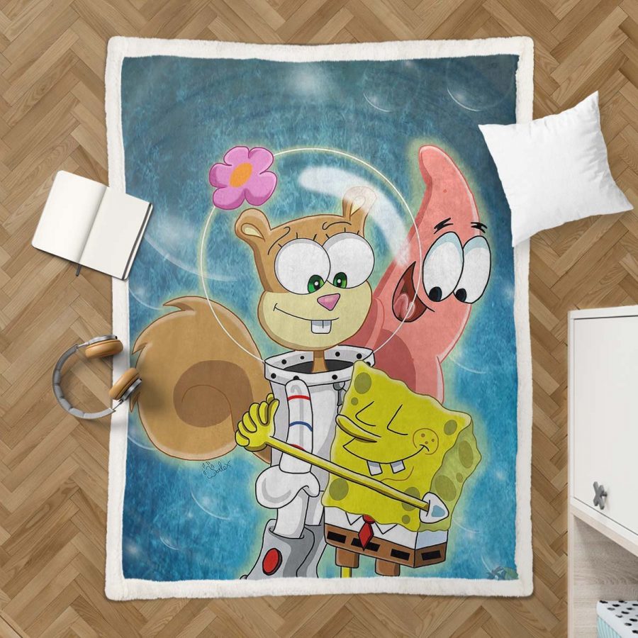 SpongeBob Schwammkopf und Patrick 03 Decke - Fleecedecke – Bild 3