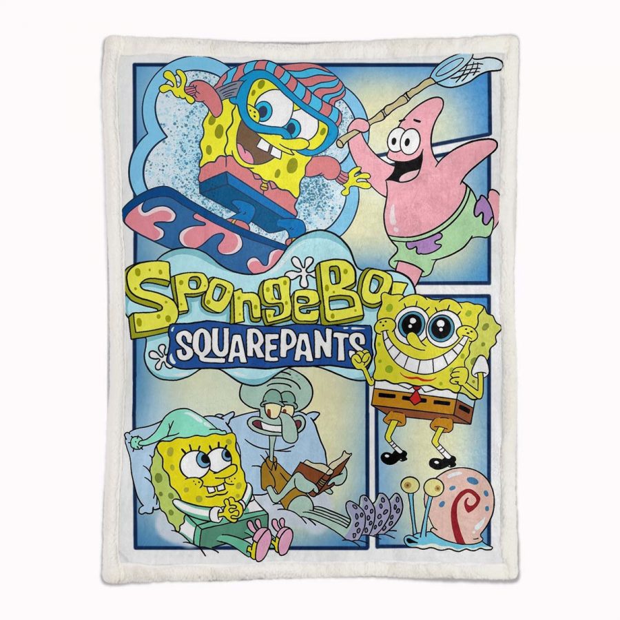 SpongeBob Schwammkopf und Patrick 04 Decke - Fleecedecke – Bild 2