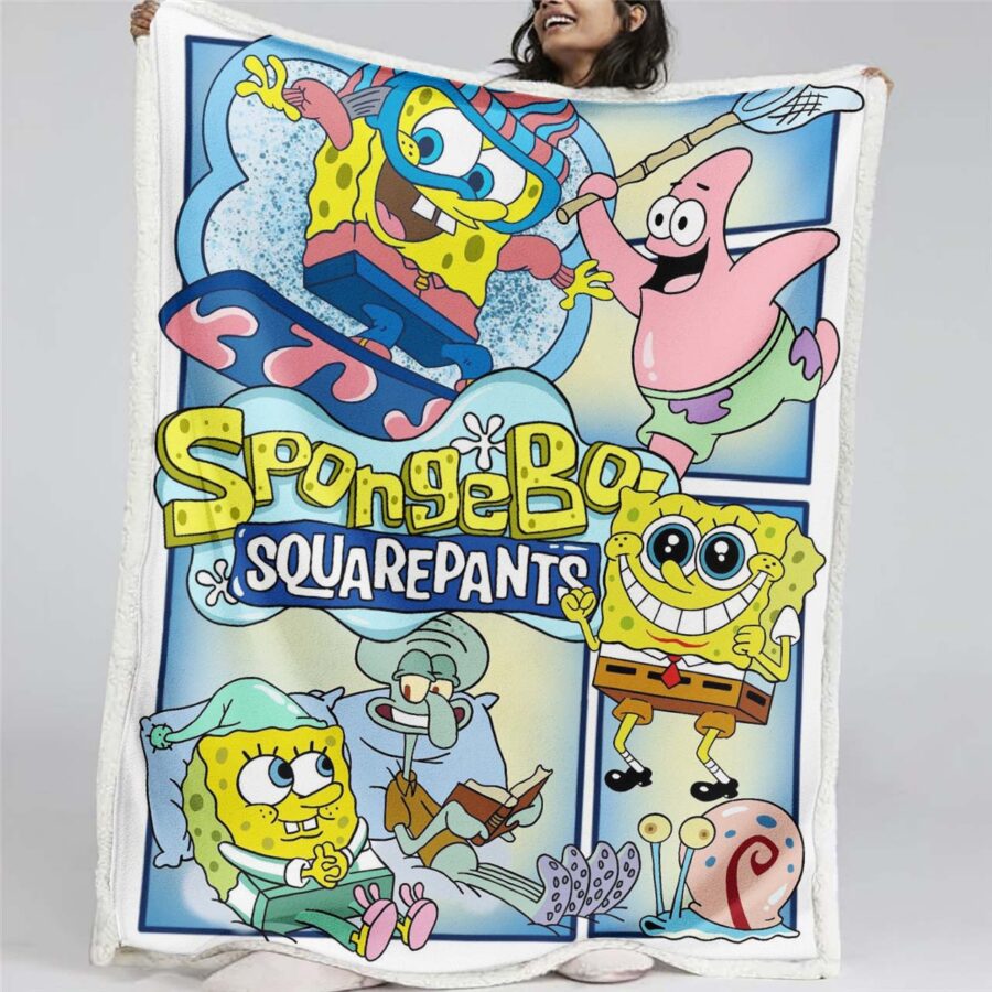 SpongeBob Schwammkopf und Patrick 04 Decke - Fleecedecke