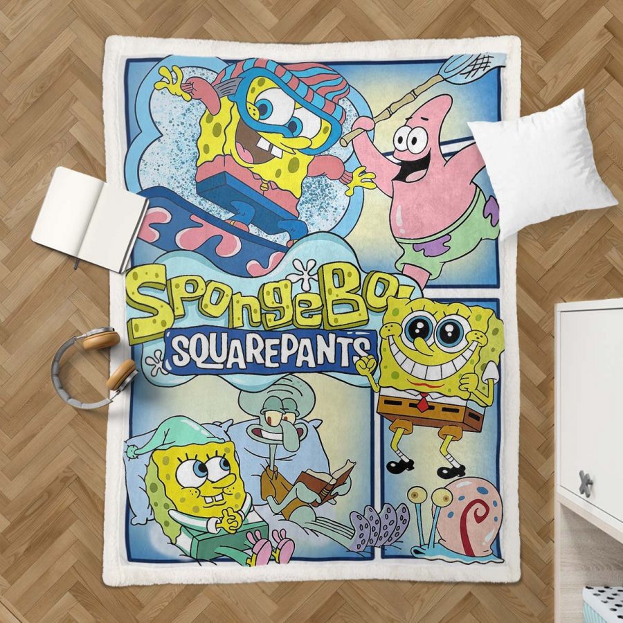 SpongeBob Schwammkopf und Patrick 04 Decke - Fleecedecke – Bild 3