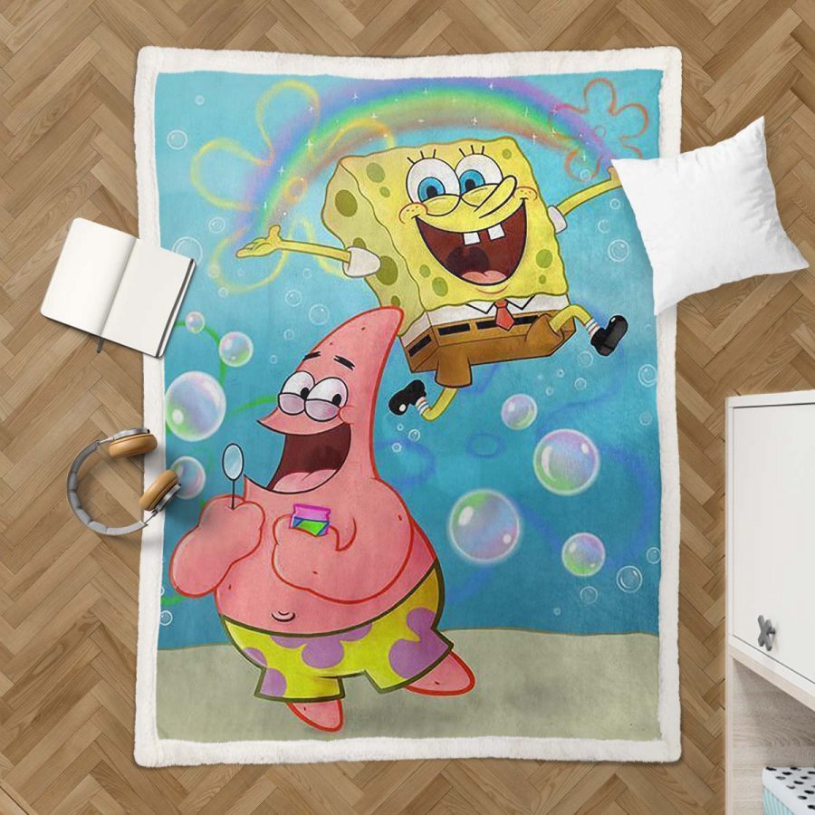 SpongeBob Schwammkopf und Patrick Decke - Fleecedecke – Bild 3